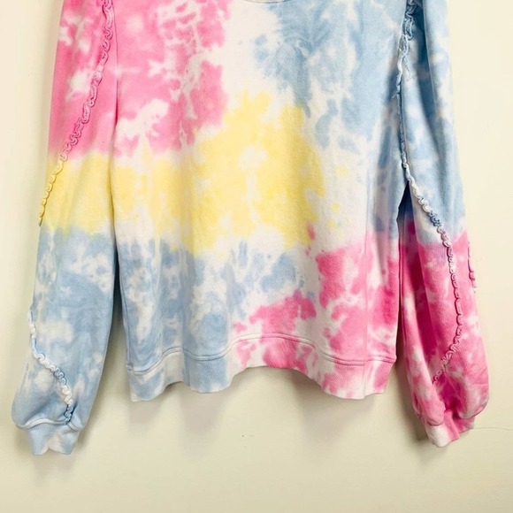 NWT GENERATION LOVE Ruffle Tie Dye Sweatshirt - Picture 8 of 10